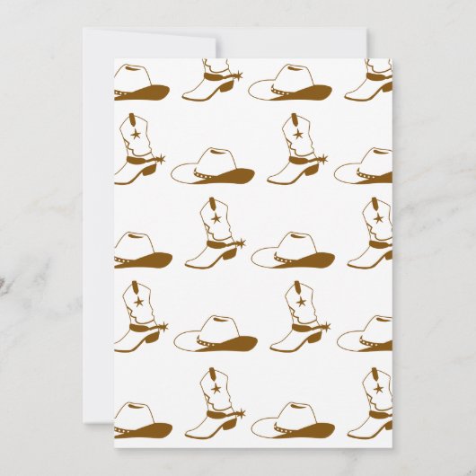 Little Cowboy Hand Drawn West Western Baby Shower Einladung (Rückseite)