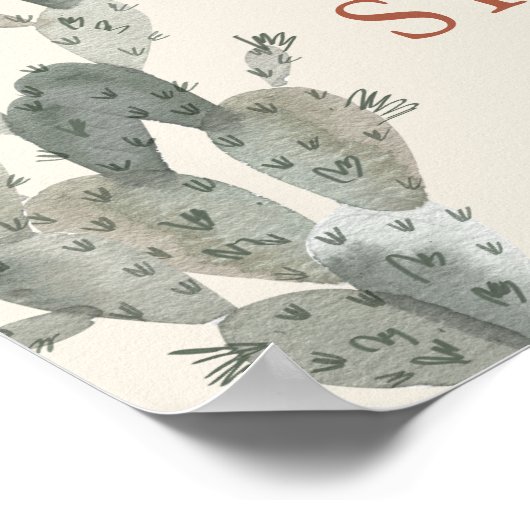 Little Cowboy ist auf dem Weg Baby Dusche Begrüßun Poster (Ecke)