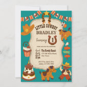 Little Cowboy Kindergeburtstag Party Einladung (Vorderseite)