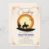 Little Cowboy Modern Baby Dusche Einladung (Vorne/Hinten)