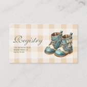 Little Cowboy Modern Western Rodeo Baby Registry Begleitkarte (Vorderseite)