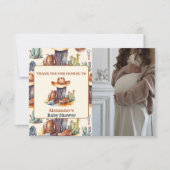 Little Cowboy Modern Western Rodeo Kinderdusche Dankeskarte (Vorderseite)