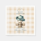 Little Cowboy Modern Western Rodeo Kinderdusche Serviette (Vorderseite)