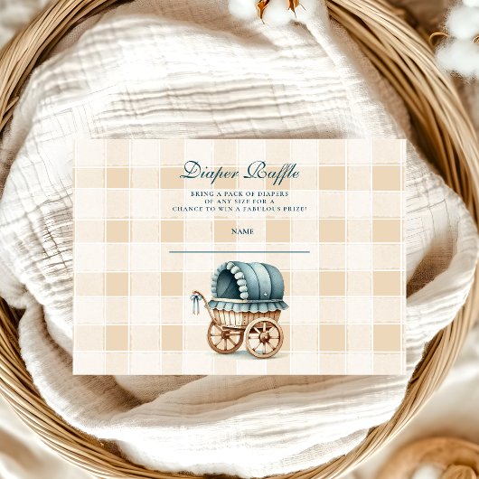 Little Cowboy Moderner Western Rodeo Diapper Raffl Begleitkarte