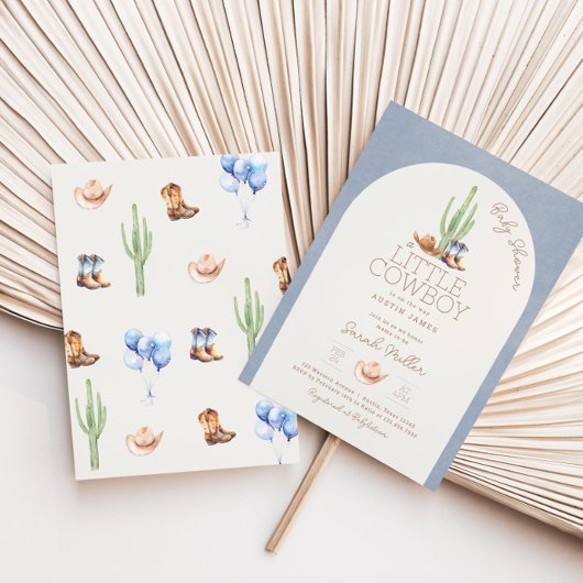 Little Cowboy on the Way Baby Shower Einladung