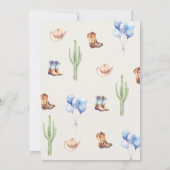 Little Cowboy on the Way Baby Shower Einladung (Rückseite)
