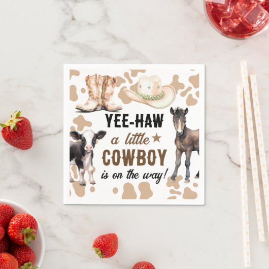 Little Cowboy Rodeo Baby Dusche Serviette (Beispiel)