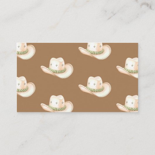 Little Cowboy Rodeo Bücher BAby Shower Begleitkarte (Rückseite)