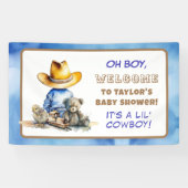 Little Cowboy Themed Baby Dusche Banner (Horizontal)