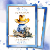 Little Cowboy Themed Baby Dusche Einladung