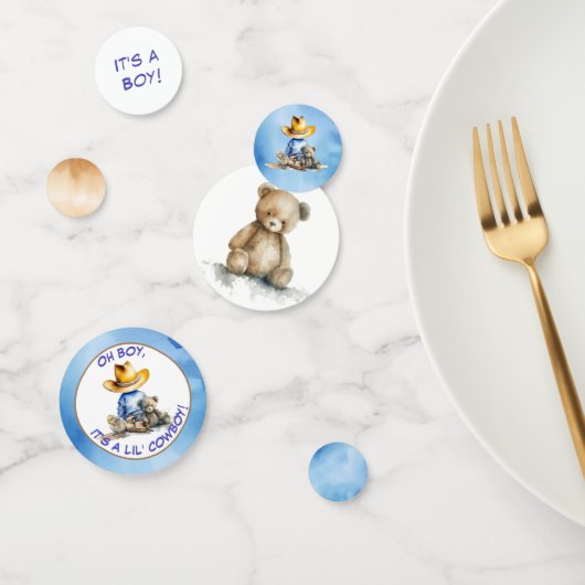 Little Cowboy Themed Baby Dusche Konfetti (Gruppe)