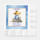 Little Cowboy Themed Baby Dusche Serviette (Vorderseite)