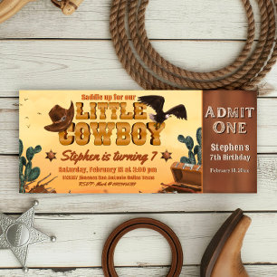 Little Cowboy Ticket Einladung