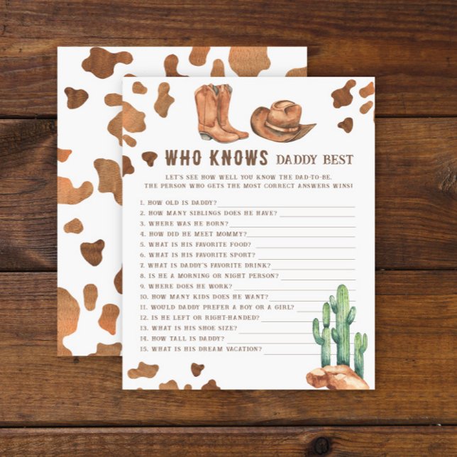 Little Cowboy - Wer kennt Daddy best game (Von Creator hochgeladen)