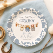 Little Cowboy Western Baby Shower Pappteller