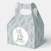 Little Cowboy Western Blue Boy Baby Dusche Geschenkschachtel (Vorderseite)