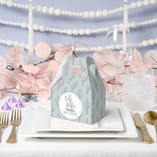 Little Cowboy Western Blue Boy Baby Dusche Geschenkschachtel (Hochzeit)