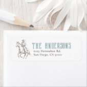 Little Cowboy Western Blue Retrurn-Adresse (Insitu)