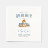 Little Cowboy Western Boy Baby Shower  Serviette (Vorderseite)