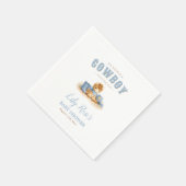 Little Cowboy Western Boy Baby Shower  Serviette (Ecke)