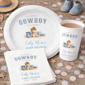 Little Cowboy Western Boy Baby Shower  Serviette