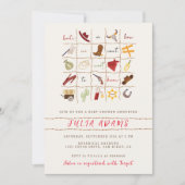 Little Cowboy Western Rodeo Bingo Kinderdusche Einladung (Vorderseite)