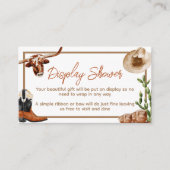 Little Cowboy Western Rodeo Display Dusche Begleitkarte (Vorderseite)