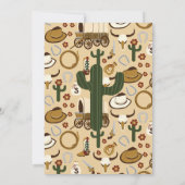 Little Cowboy Western Thema Rodeo Kinderdusche Einladung (Rückseite)