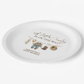 Little Cowboy, Western Wild West Rodeo Kinderdusch Pappteller (Schrägansicht)