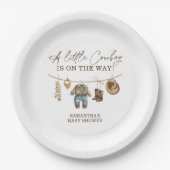 Little Cowboy, Western Wild West Rodeo Kinderdusch Pappteller (Vorderseite)