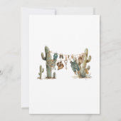 Little Cowboy Wild West Baby Shower Einladung (Rückseite)