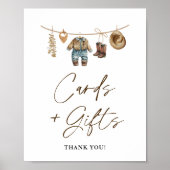 Little Cowboy, Wild West Rodeo Bücher & Geschenke Poster (Vorne)