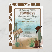 \Little Cowboys Western Boy Twins Baby Dusche