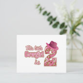 Little Cowgirl 2. Geburtstag Postkarte (Stehend Vorderseite)