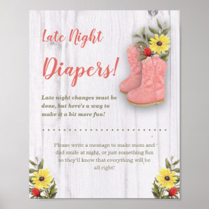 Little Cowgirl Bootie Baby Duschgel Poster