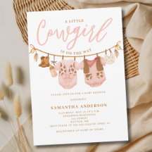 Little Cowgirl Clothesline Baby Shower