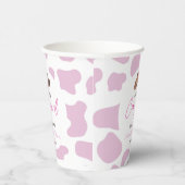 Little Cowgirl Cow Girl Rodeo Western Baby Shower Pappbecher (Rechts)