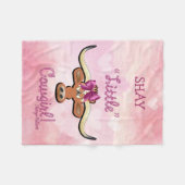 Little Cowgirl Fleece Blanket (Vorderseite (Horizontal))