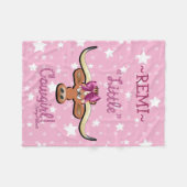 Little Cowgirl Fleece Blanket (Vorderseite (Horizontal))