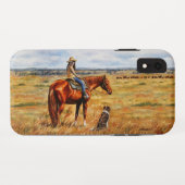 Little Cowgirl on Cattle Horse Case-Mate iPhone Hülle (Rückseite (Horizontal))