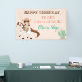 Little Cowgirl on Horse Girls Western Geburtstag Banner (Messeveranstaltung)
