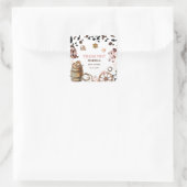 Little Cowgirl Rodeo Country b Quadratischer Aufkleber (Tasche)