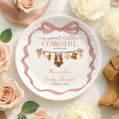 Little Cowgirl Western Baby Shower Pappteller