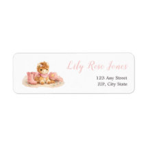 Little Cowgirl Western Baby Shower Return Address