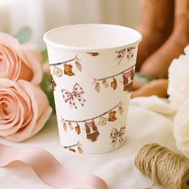 Little Cowgirl Western Clothes Baby Shower Pappbecher