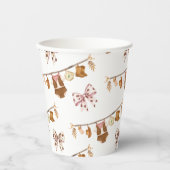 Little Cowgirl Western Clothes Baby Shower Pappbecher (Vorderseite)