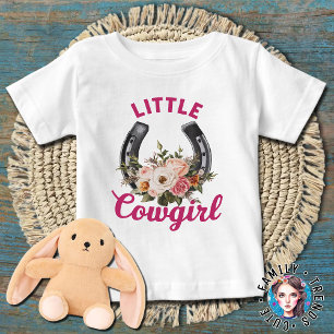 Little Cowgirl Western Thema Schwangerschaft Ankün Baby T-shirt