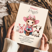 Little Cowgirl Wild West Boho Diapper Raffle