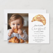 Little Croissant 1. Geburtstag Einladung (Vorderseite)