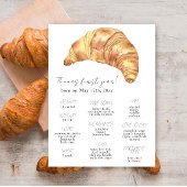 Little Croissant First Birthday Milestone Geburtst Poster